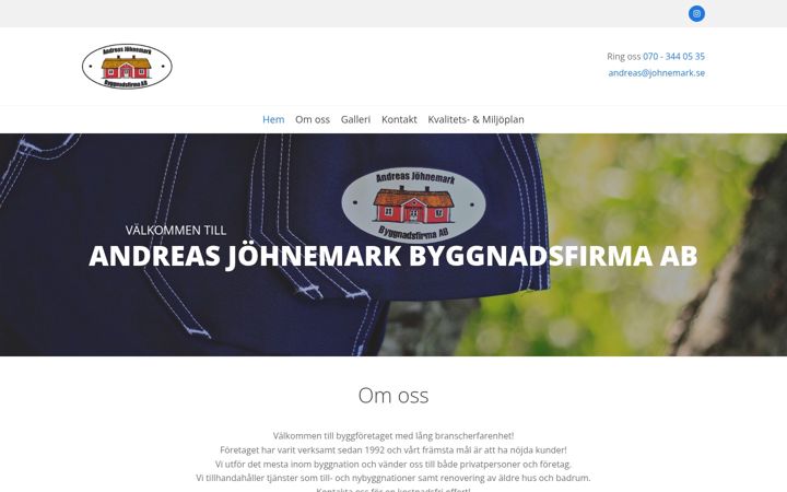 Screenshot of johnemark.se