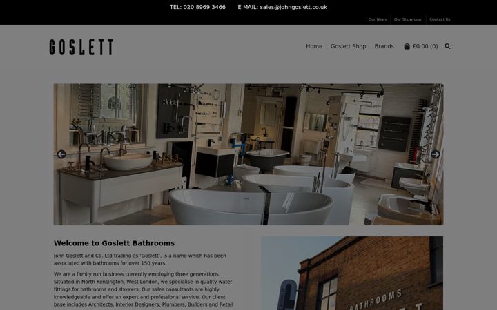 Screenshot of johngoslett.co.uk
