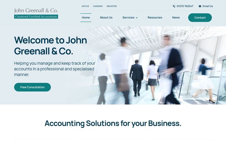 Screenshot of johngreenall.co.uk