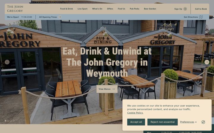 Screenshot of johngregoryweymouth.co.uk