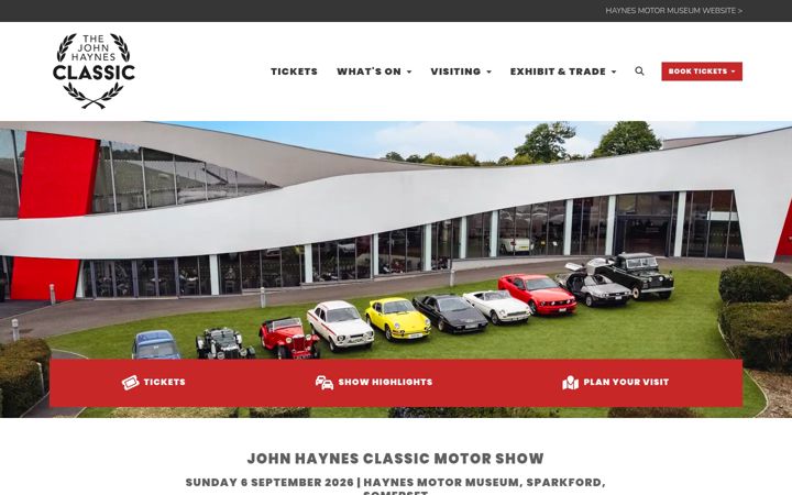 Screenshot of johnhaynesclassic.co.uk