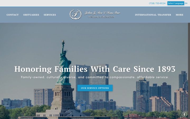 Screenshot of johnjfoxandsons.com