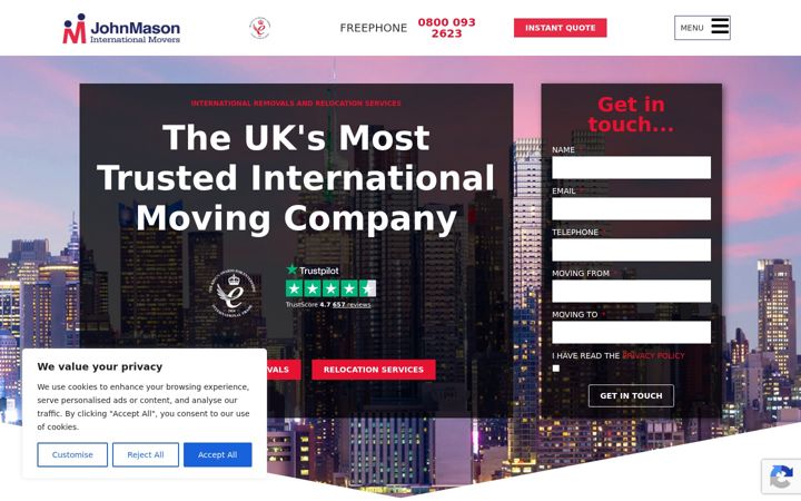 Screenshot of johnmason.com