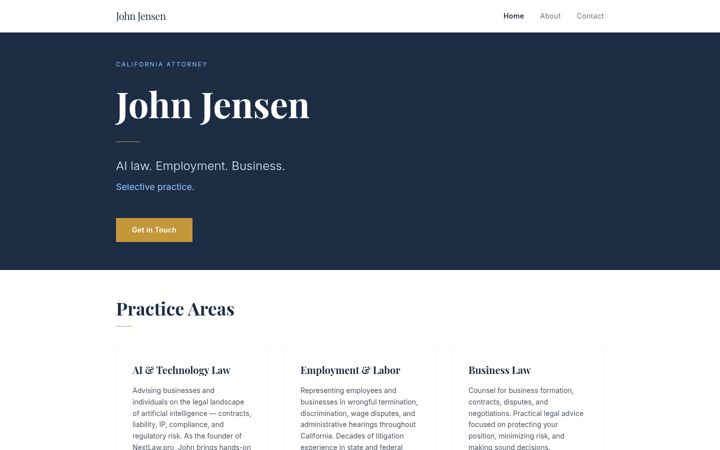 Screenshot of johnmjensen.com