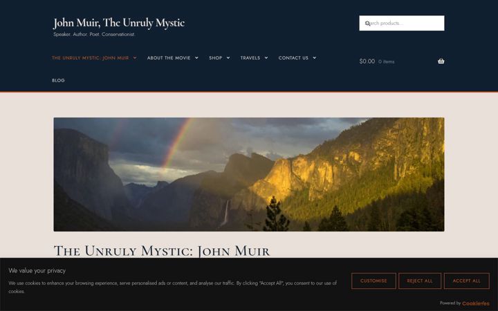 Screenshot of johnmuirmovie.com