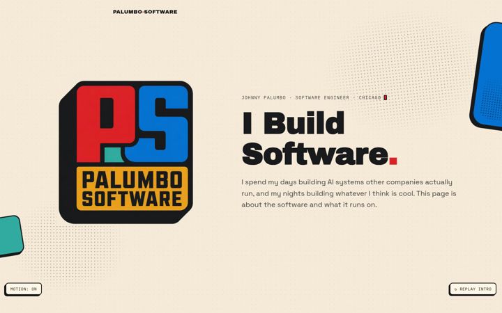 Screenshot of johnny-palumbo.com