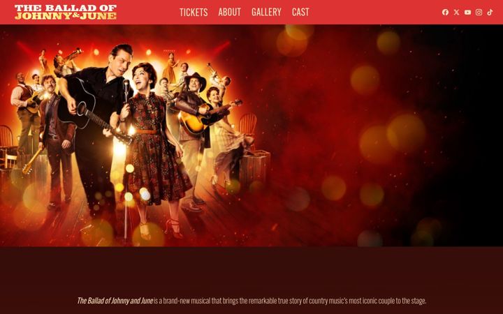 Screenshot of johnnyandjunemusical.com