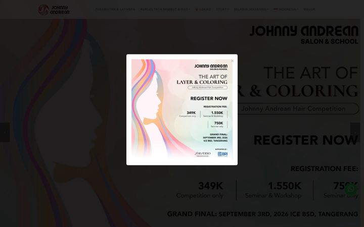 Screenshot of johnnyandrean.com