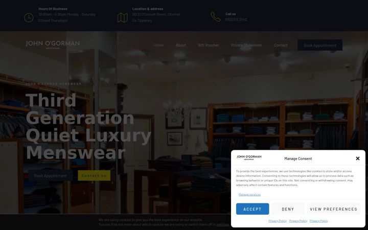 Screenshot of johnogorman.com