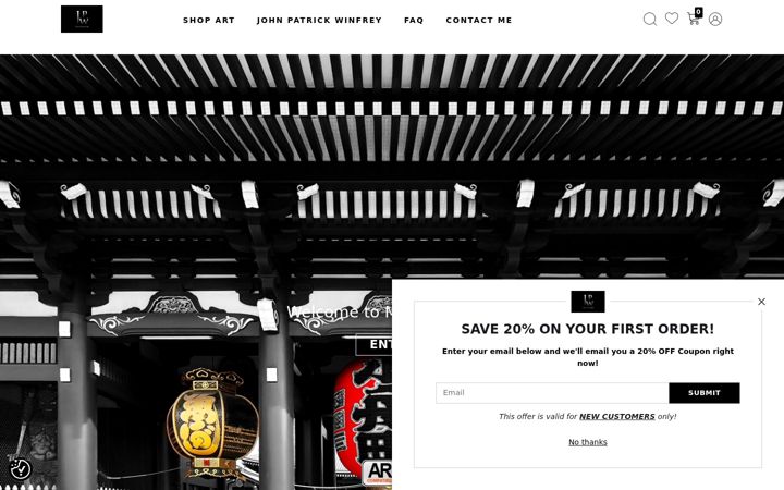 Screenshot of johnpatrickwinfrey.com