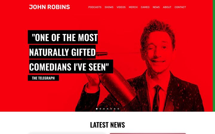 Screenshot of johnrobins.com