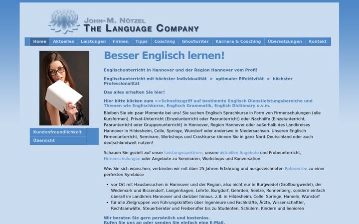 Screenshot of johnslanguagecompany.de