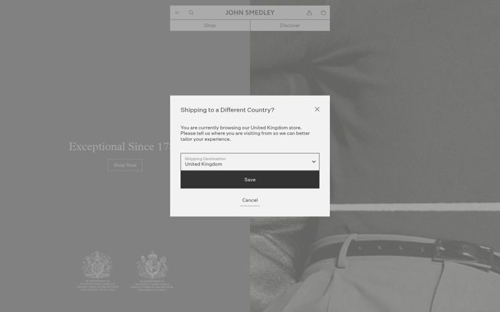 Screenshot of johnsmedley.com