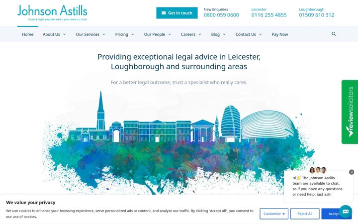 Screenshot of johnsonastills.com