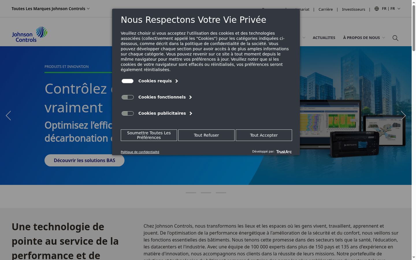 Screenshot tal-banner tal-kunsens muri qabel kwalunkwe interazzjoni