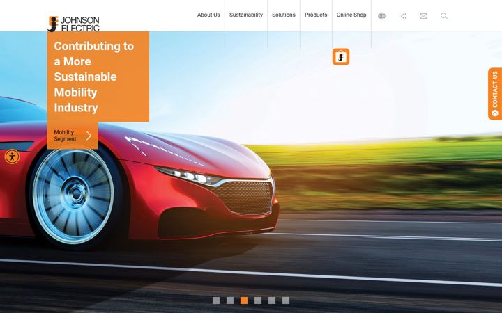 Screenshot von johnsonelectric.com