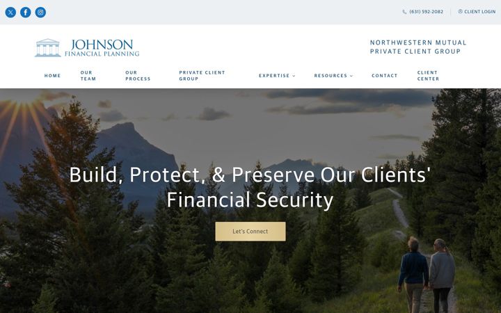 Screenshot of johnsonfinancial.nm.com