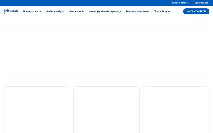 Screenshot of johnsonsbaby.com.br