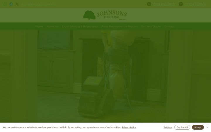 Screenshot of johnsonsflooring.org.uk