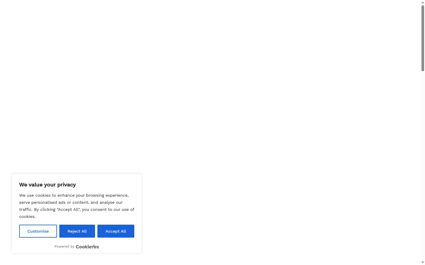 Screenshot van de toestemmingsbanner zoals getoond vóór enige interactie