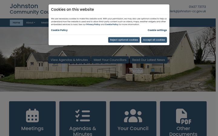 Screenshot of johnston-cc.gov.uk