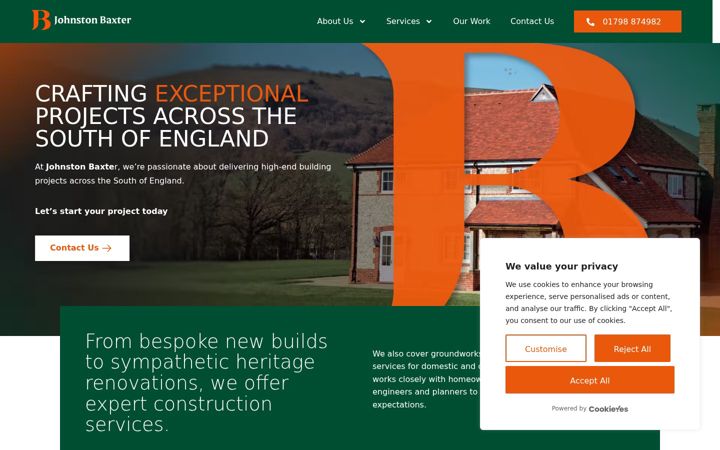 Screenshot of johnstonbaxter.co.uk
