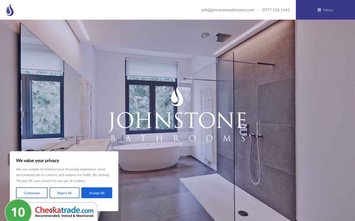 Screenshot of johnstonebathrooms.com