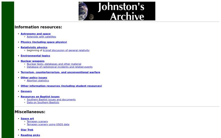Screenshot of johnstonsarchive.net
