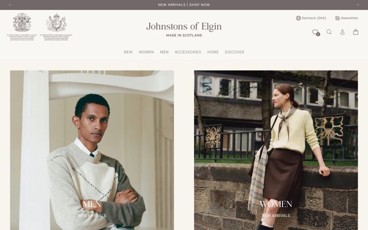 Screenshot of johnstonsofelgin.com