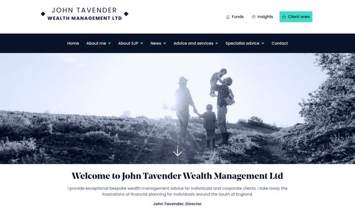 Screenshot of johntavender.co.uk