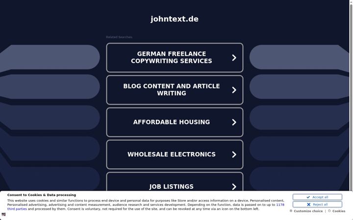 Screenshot of johntext.de