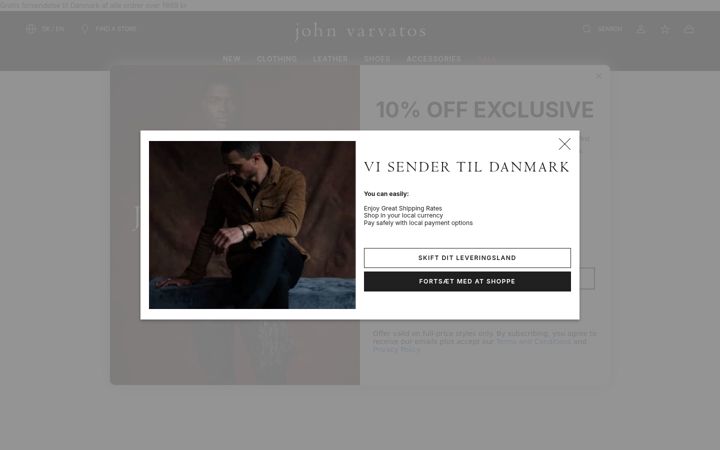 Képernyőkép: johnvarvatos.com