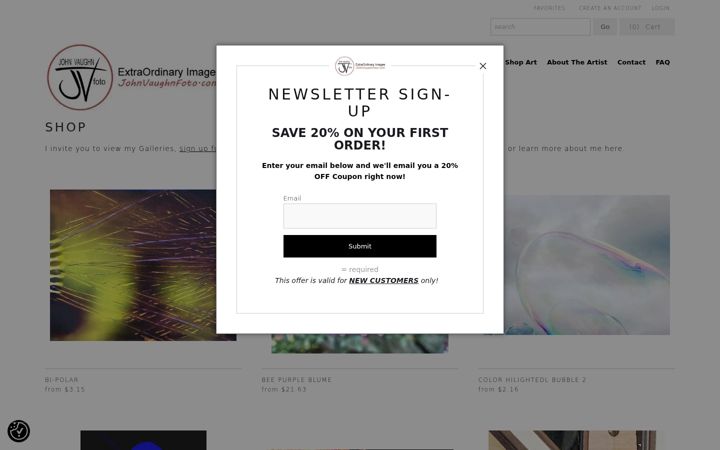 Screenshot of johnvaughnfoto.com