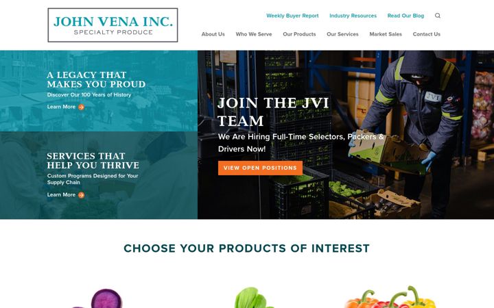 Screenshot of johnvenaproduce.com