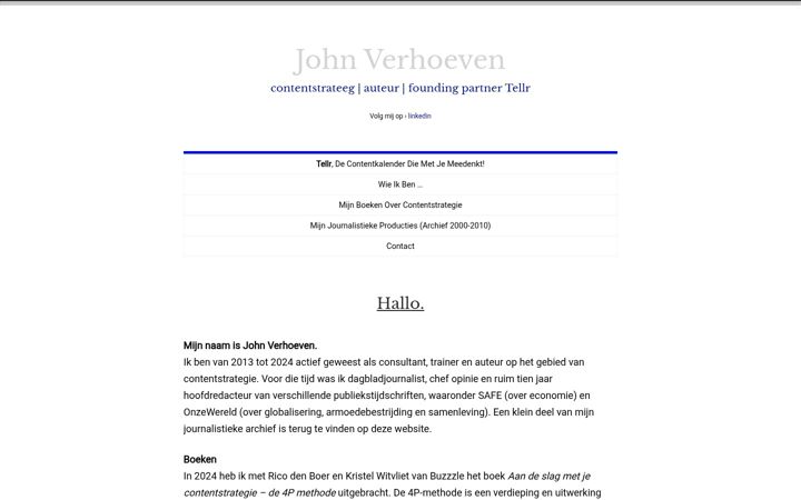 Screenshot of johnverhoeven.nl