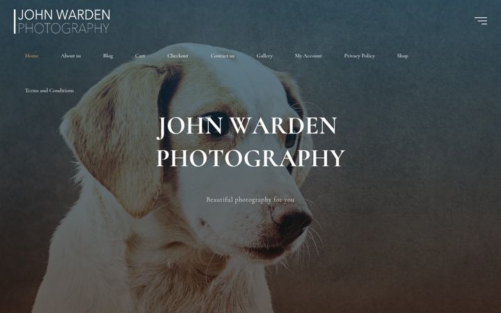 Screenshot of johnwardenphotography.com