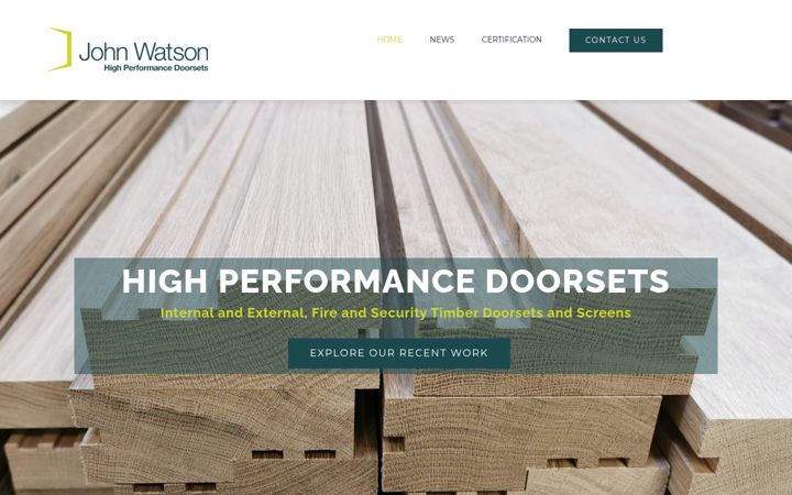 Screenshot of johnwatsondoors.co.uk