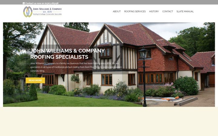 Screenshot of johnwilliamsroofing.co.uk