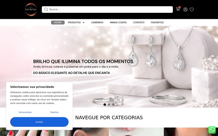 Screenshot of joialuzdalua.com.br