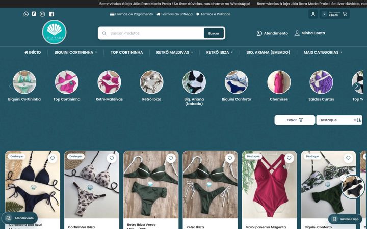 Screenshot of joiararamodapraia.com.br