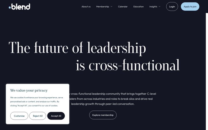 Screenshot of joinblend.com