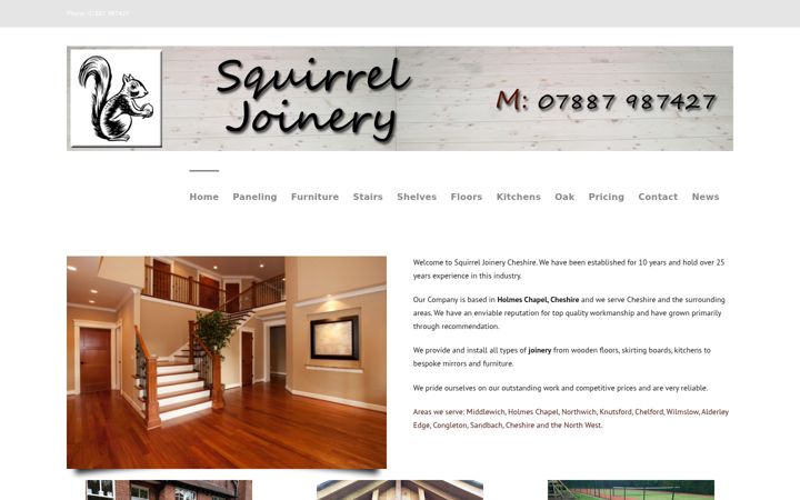 Screenshot of joinery-cheshire.co.uk
