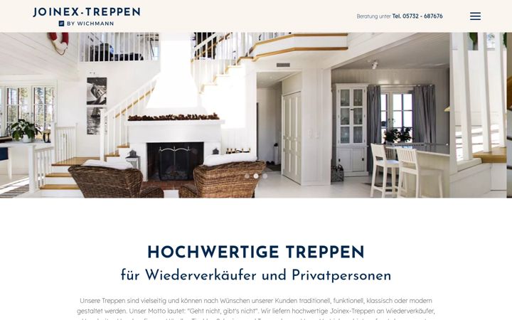 Screenshot of joinex-treppen.de