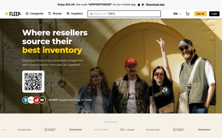 Screenshot of joinfleek.com