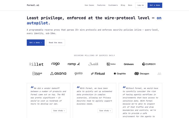 Screenshot of joinformal.com