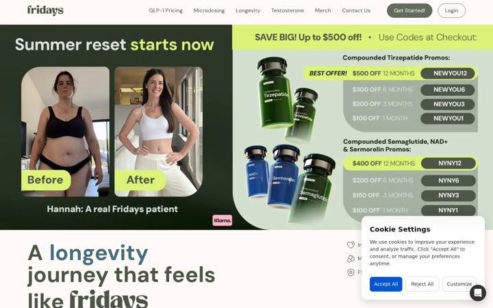 Screenshot of joinfridays.com