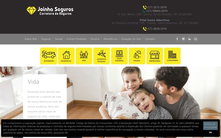 Screenshot of joinhaseguros.com.br
