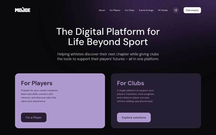 Screenshot of joinmojoe.com