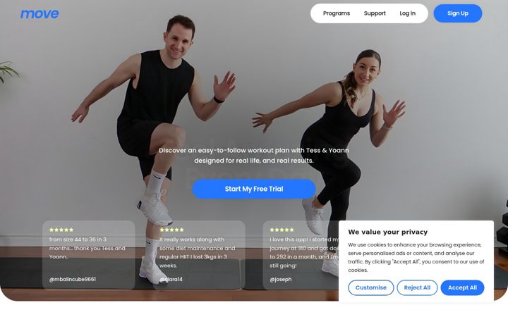 Screenshot of joinmoveapp.com