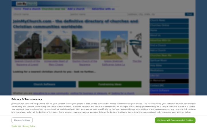 Ekrānuzņēmums no joinmychurch.com